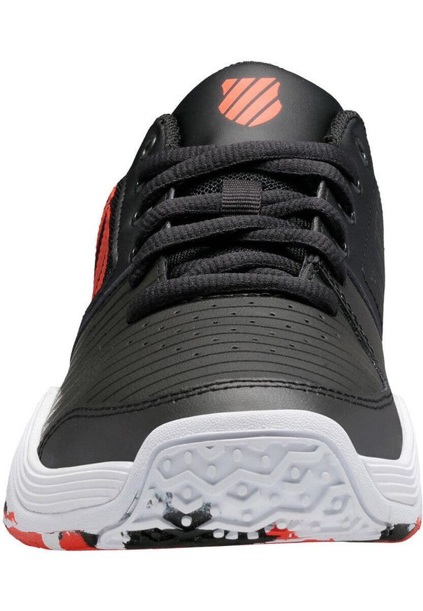 Buty do tenisa dla dzieci K-Swiss Court Express Allcourt. Zapięcie: sznurówki. Kolor: czarny. Materiał: syntetyk, tkanina, materiał. Szerokość cholewki: normalna. Sport: tenis