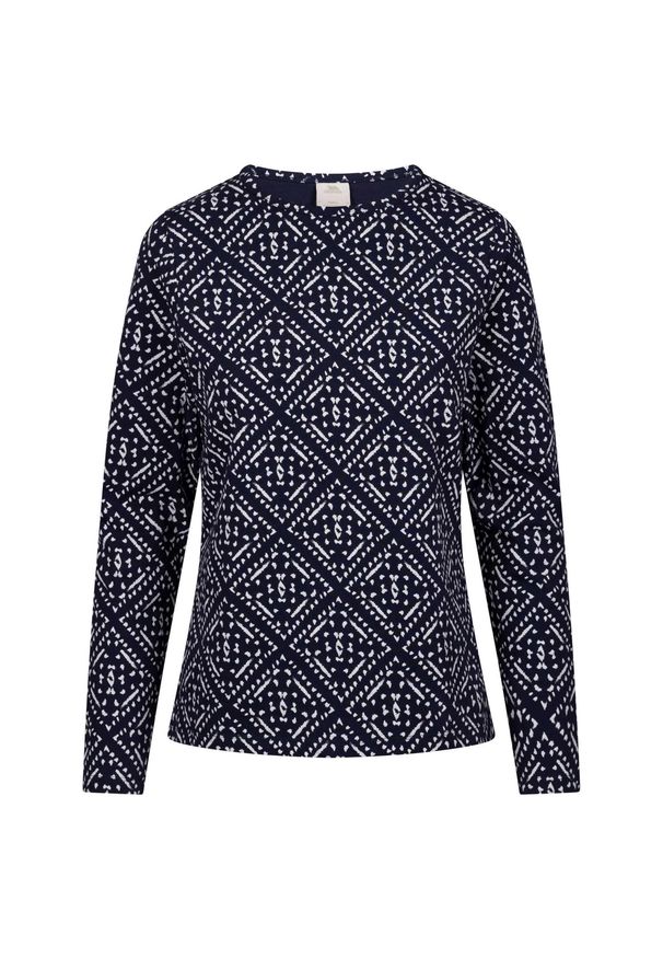 TRESPASS - Wzorzysta Bluzka Z Długim Rękawem Dla Kobiet Daniela. Kolor: niebieski. Długość rękawa: długi rękaw. Długość: długie. Sport: turystyka piesza