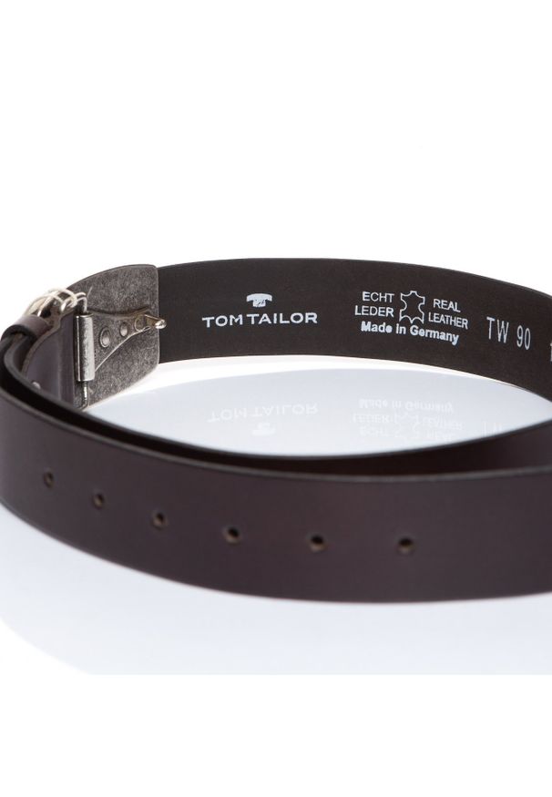 Tom Tailor - TOM TAILOR PASEK SKÓRZANY TG1050R01 691 40mm Gürtel Q.01. Materiał: skóra. Wzór: paski. Styl: klasyczny
