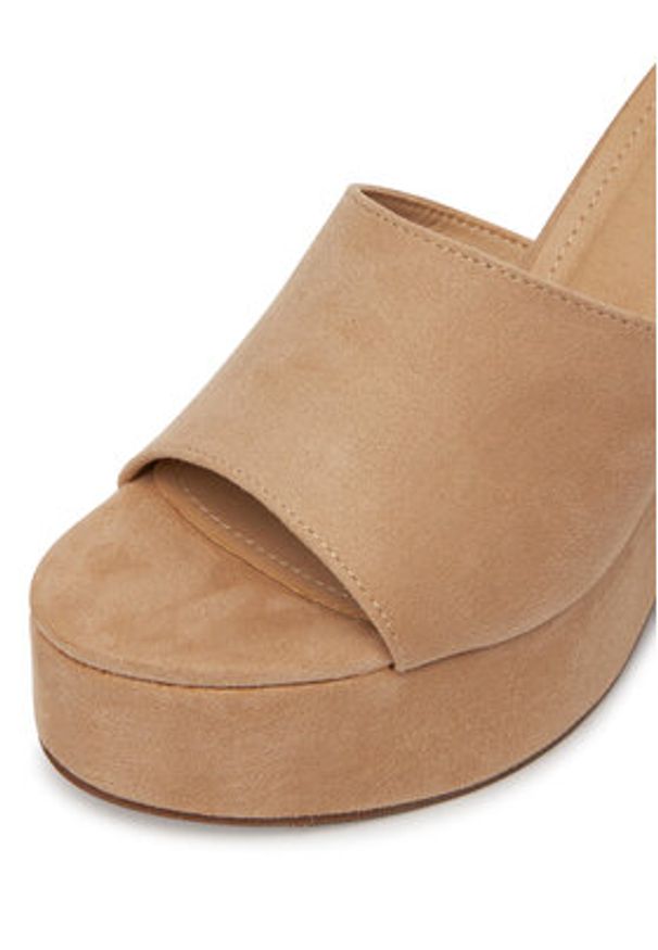 DeeZee Klapki E8341-1 Beżowy. Kolor: beżowy. Materiał: materiał