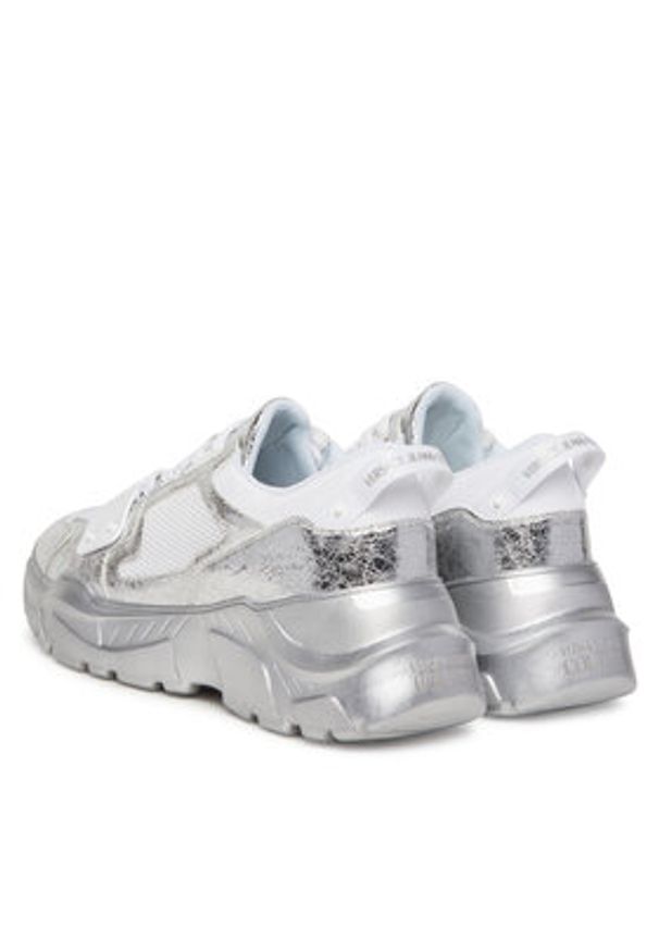 Versace Jeans Couture Sneakersy 78YA3SC4 Srebrny. Kolor: srebrny. Materiał: skóra