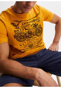 bonprix - T-shirt z czystej bawełny. Okazja: na co dzień. Kolor: pomarańczowy. Materiał: bawełna. Wzór: nadruk. Styl: casual #2