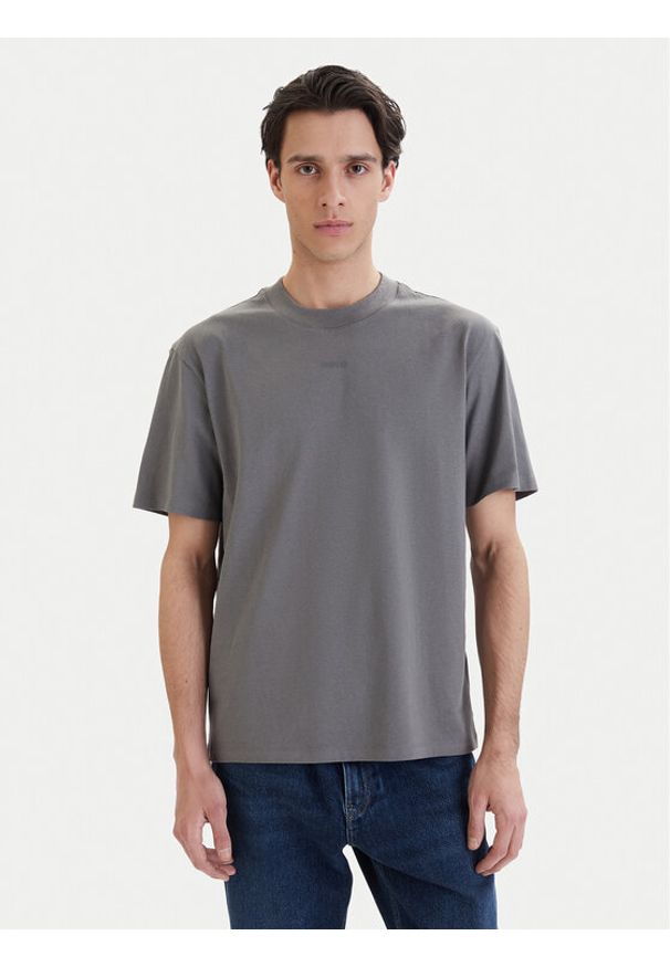 Hugo - HUGO T-Shirt Dapolino 50488330 Szary Relaxed Fit. Kolor: szary. Materiał: bawełna