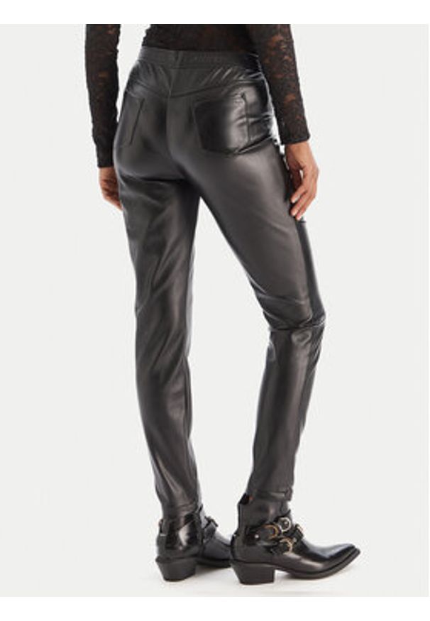 Pinko - PINKO Spodnie z imitacji skóry Panelle 105375 A2P5 Czarny Slim Fit. Kolor: czarny. Materiał: syntetyk