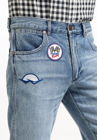 Wrangler - WRANGLER GREENSBORO MĘSKIE SPODNIE JEANSOWE JEANSY DŻINSY RACING INDIGO W15QBF22Y