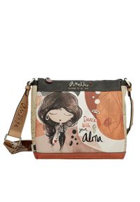 Pomarańczowa Damska Torebka Anekke Edycja Limitowana. Kolor: pomarańczowy. Wzór: napisy. Dodatki: z breloczkiem. Materiał: z tłoczeniem. Styl: casual, elegancki #1