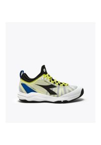 Buty tenisowe męskie Diadora Speed Blueshield Fly 4 + Clay. Kolor: biały, wielokolorowy, czarny, żółty. Sport: tenis