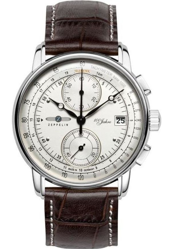 Zegarek Zeppelin męski 100 Jahre 8670-1 Quarz srebrny. Kolor: srebrny