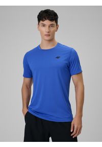 4f - 4F Koszulka treningowa regular szybkoschnąca męska - niebieska XXL. Kolor: niebieski. Materiał: skóra. Sport: fitness #1