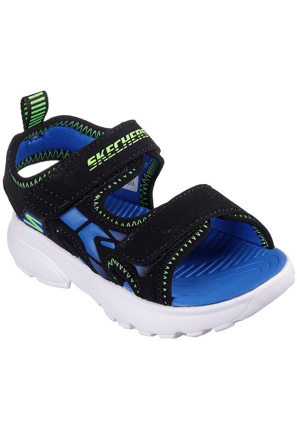 skechers - Sandały Skechers Razor Splash - Aqua, Dzieci. Kolor: niebieski. Materiał: materiał