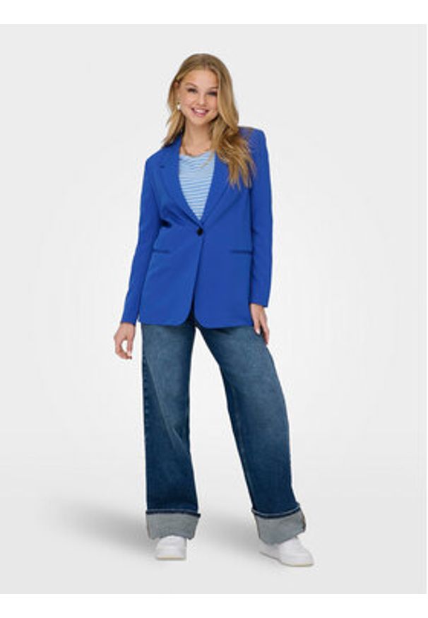 only - ONLY Marynarka Astrid 15310964 Niebieski Regular Fit. Kolor: niebieski. Materiał: syntetyk