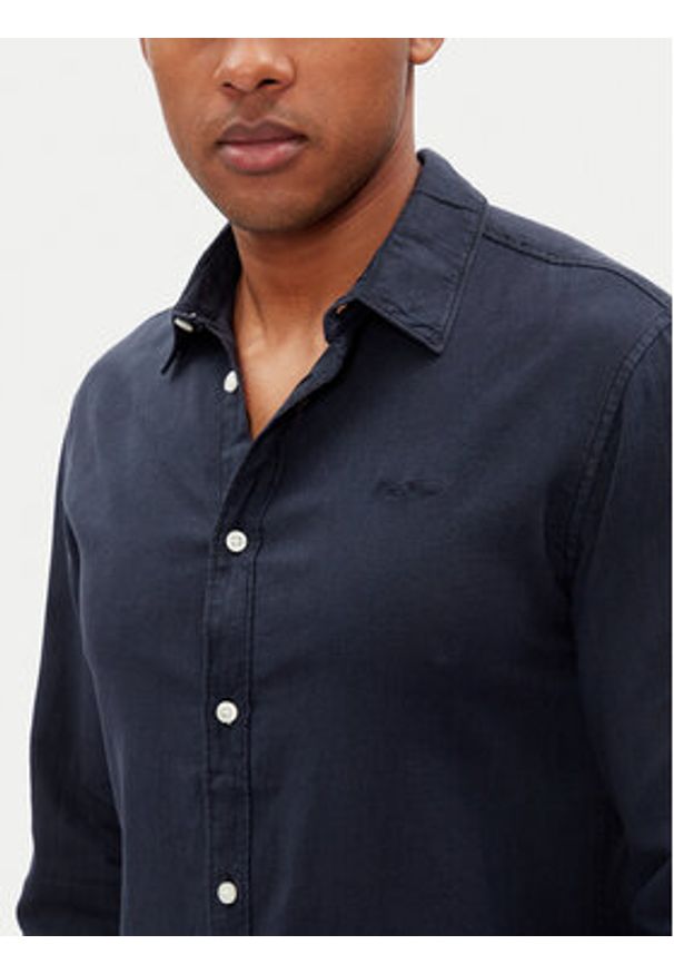 Pepe Jeans Koszula Arnau PM308844 Granatowy Regular Fit. Kolor: niebieski. Materiał: bawełna