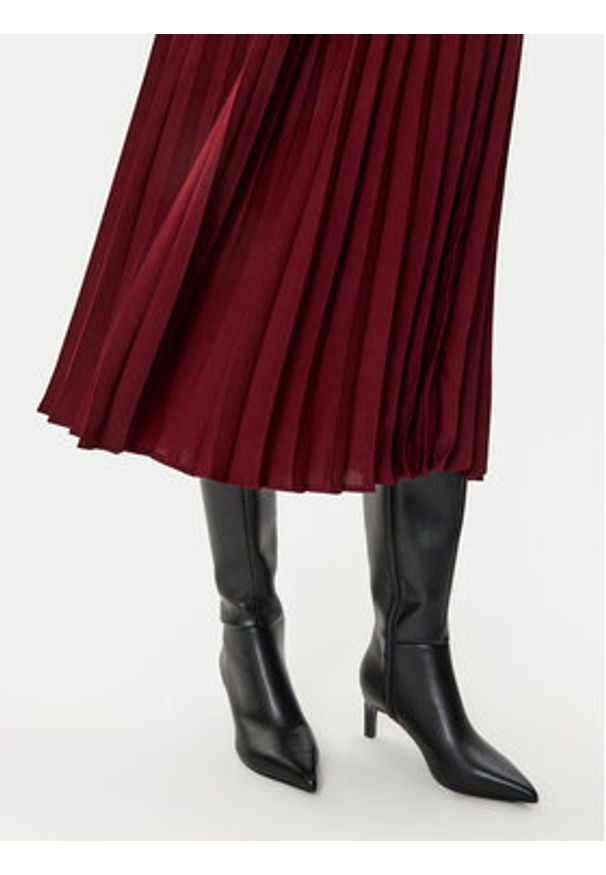 Gina Tricot Sweter 23231 Bordowy Regular Fit. Kolor: czerwony. Materiał: syntetyk