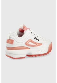 Fila sneakersy dziecięce kolor biały. Nosek buta: okrągły. Zapięcie: sznurówki. Kolor: biały. Materiał: guma. Obcas: na platformie #2