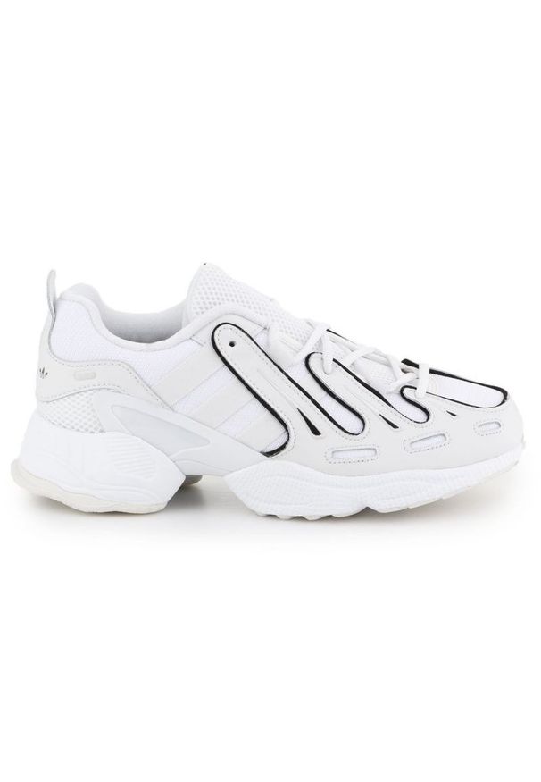 Adidas - Buty adidas Eqt Gazelle M EE7744 białe. Zapięcie: pasek. Kolor: biały. Materiał: materiał, skóra. Szerokość cholewki: normalna. Wzór: paski. Model: Adidas EQT Support, Adidas Gazelle