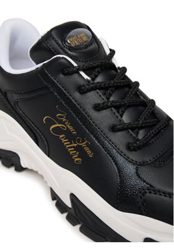 Versace Jeans Couture Sneakersy 79VA3SV6 Czarny. Kolor: czarny. Materiał: skóra