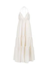 VICHER - Kremowa sukienka midi Josephine. Kolor: biały. Sezon: lato. Długość: midi
