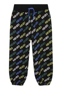 Kenzo kids - Kenzo Kids Spodnie dresowe K24291 S Czarny Regular Fit. Kolor: czarny. Materiał: wiskoza