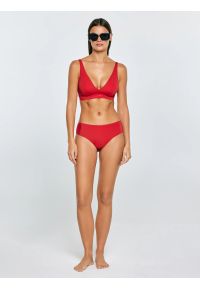 Big-Star - Dół od kostiumu kąpielowego czerwony Morrasa 603. Kolor: czerwony. Materiał: materiał. Wzór: nadruk #4