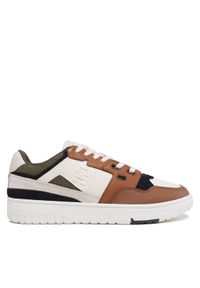 TOMMY HILFIGER - Tommy Hilfiger Sneakersy Th Basket Better Ii Lth Mix FM0FM04794 Brązowy. Kolor: brązowy