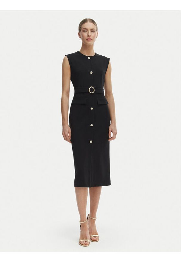 Rinascimento Sukienka koktajlowa CFC0020278002 Czarny Slim Fit. Kolor: czarny. Materiał: syntetyk. Styl: wizytowy