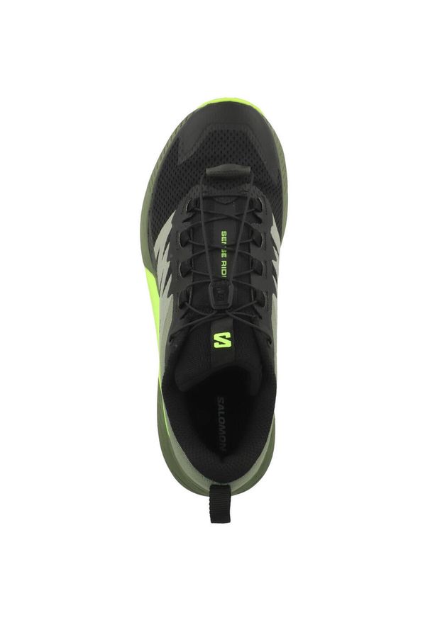 salomon - Buty do biegania męskie Salomon Sense Ride 5. Kolor: szary, wielokolorowy, zielony. Materiał: syntetyk, materiał. Szerokość cholewki: normalna. Sport: bieganie