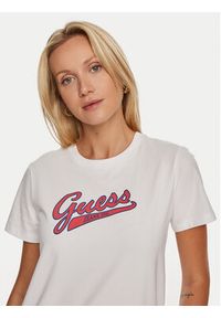 Guess Jeans T-Shirt W4YI13 J1314 Biały Regular Fit. Kolor: biały. Materiał: bawełna #4