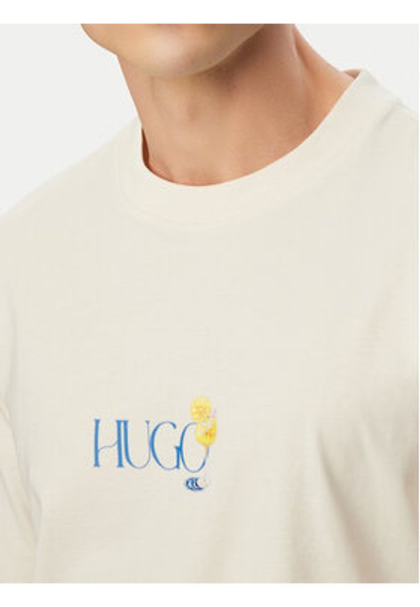 Hugo - HUGO T-Shirt Nulaxo 50560093 Biały Regular Fit. Kolor: biały