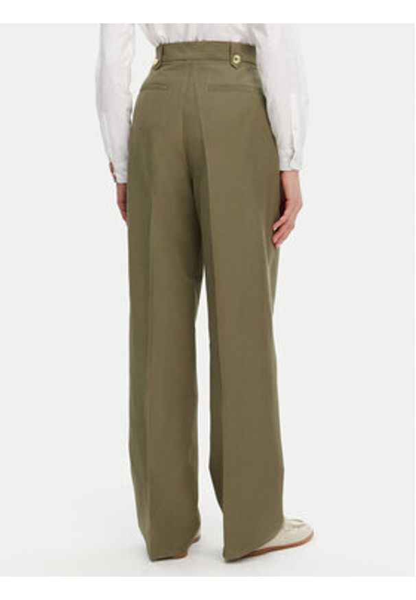 Barbour Spodnie materiałowe Ava LTR0386GN74 Zielony Wide Leg. Kolor: zielony. Materiał: syntetyk
