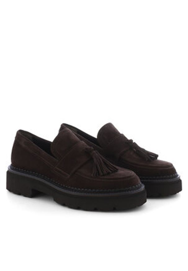 KENNEL&SCHMENGER - Kennel & Schmenger Loafersy Jacy 61-38200.258 Brązowy. Kolor: brązowy. Materiał: zamsz, skóra