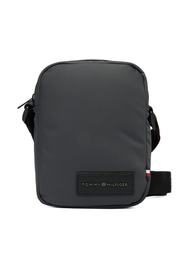 TOMMY HILFIGER - Tommy Hilfiger Saszetka Th Repreve Mini Reporter AM0AM14009 Szary. Kolor: szary. Materiał: materiał