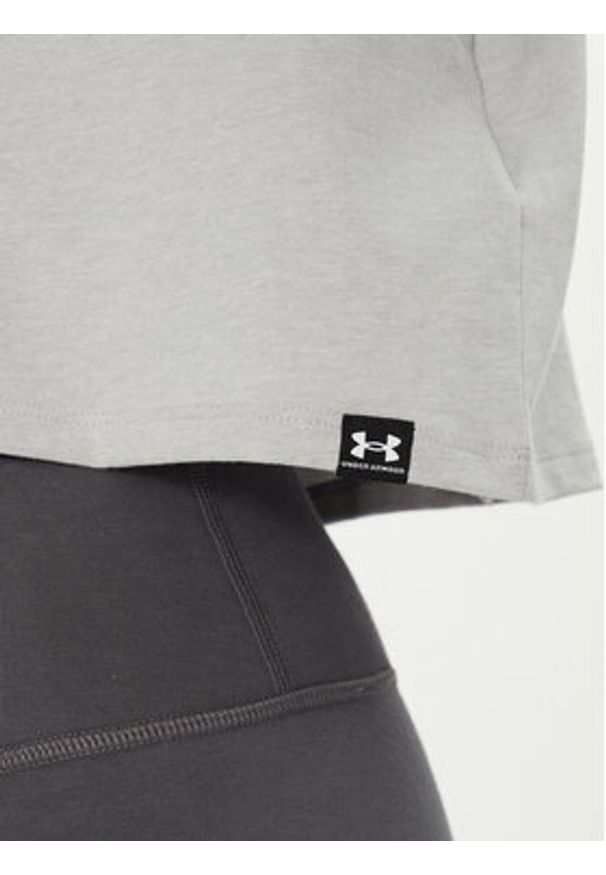Under Armour T-Shirt Rival 1389721 Szary Loose Fit. Kolor: szary. Materiał: bawełna