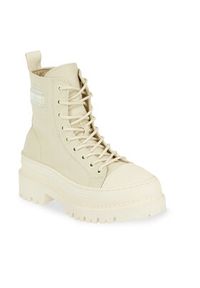TOMMY HILFIGER - Tommy Hilfiger Botki Tjw Foxing Canvas Boot EN0EN02216 Beżowy. Kolor: beżowy. Materiał: materiał #5