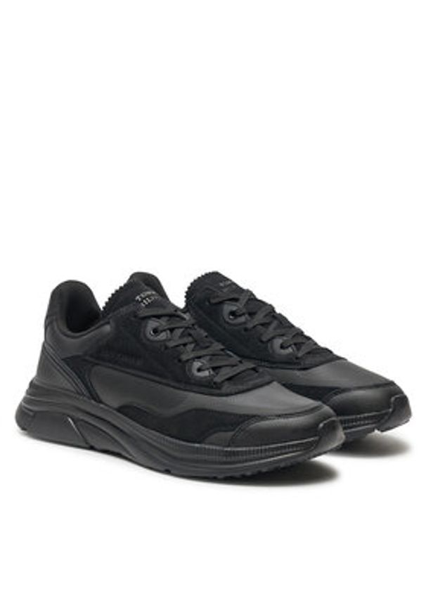 TOMMY HILFIGER - Tommy Hilfiger Sneakersy FM0FM05345 Czarny. Kolor: czarny. Materiał: skóra