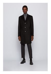 BOSS - Boss Płaszcz wełniany Nye2 50438689 Czarny Regular Fit. Kolor: czarny. Materiał: wełna #7