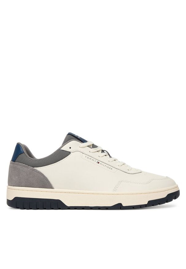 TOMMY HILFIGER - Tommy Hilfiger Sneakersy Th Basket Core Lite Lth/Suede FM0FM05714 Biały. Kolor: biały. Materiał: skóra