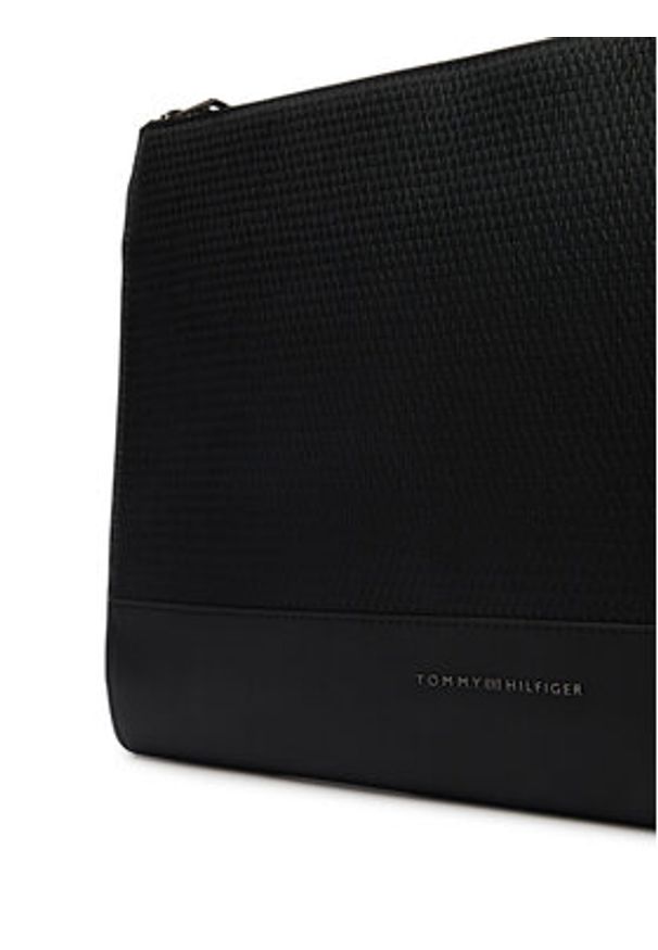 TOMMY HILFIGER - Tommy Hilfiger Etui na laptopa Metal Logo Woven Laptop Sleeve AM0AM14303 Czarny. Kolor: czarny. Materiał: materiał