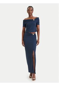 Guess Bluzka W6GP12 K2935 Granatowy Regular Fit. Kolor: niebieski #5