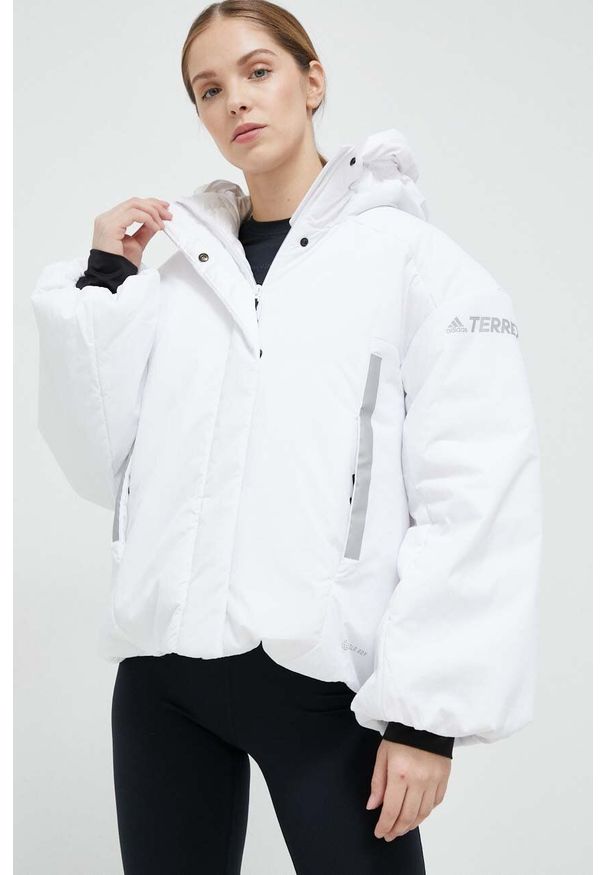 adidas TERREX kurtka sportowa puchowa Myshelter kolor biały. Kolor: biały. Materiał: puch. Sezon: zima