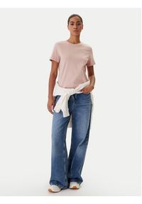 Calvin Klein Jeans T-Shirt Monogram LV047B224G Koralowy Regular Fit. Kolor: pomarańczowy. Materiał: bawełna #2