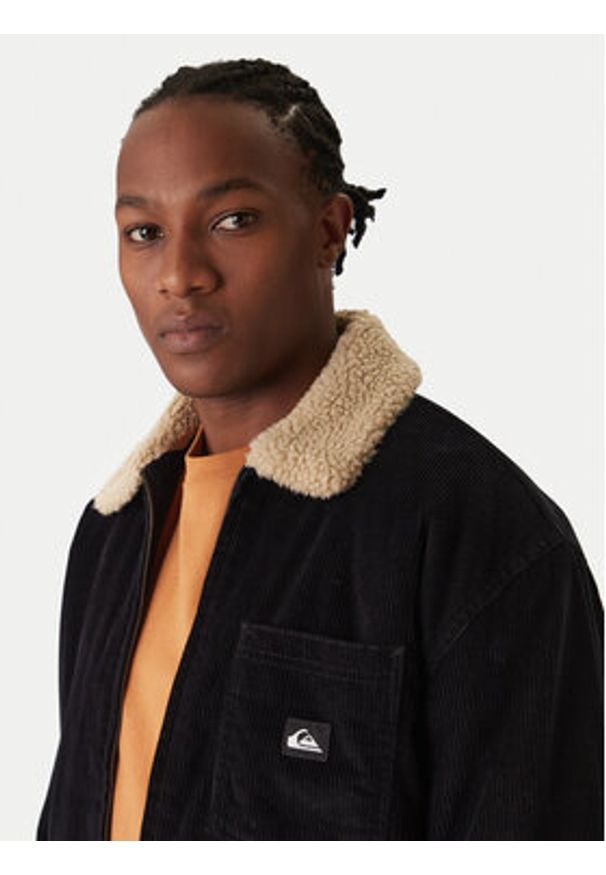 Quiksilver Kurtka przejściowa Dna Sherpa Harrington EQYJK04201 Czarny Regular Fit. Kolor: czarny. Materiał: bawełna