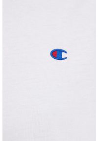 Champion T-shirt bawełniany 114129 kolor biały. Kolor: biały. Materiał: bawełna. Wzór: aplikacja #2