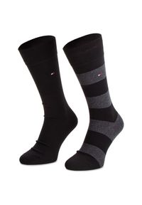 TOMMY HILFIGER - Zestaw 2 par wysokich skarpet unisex Tommy Hilfiger. Kolor: czarny
