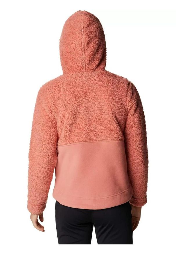 columbia - Damska kurtka Columbia Winter Pass Sherpa Hooded z kapturem i zamkiem błyskawicz. Typ kołnierza: kaptur. Kolor: czerwony. Materiał: polar