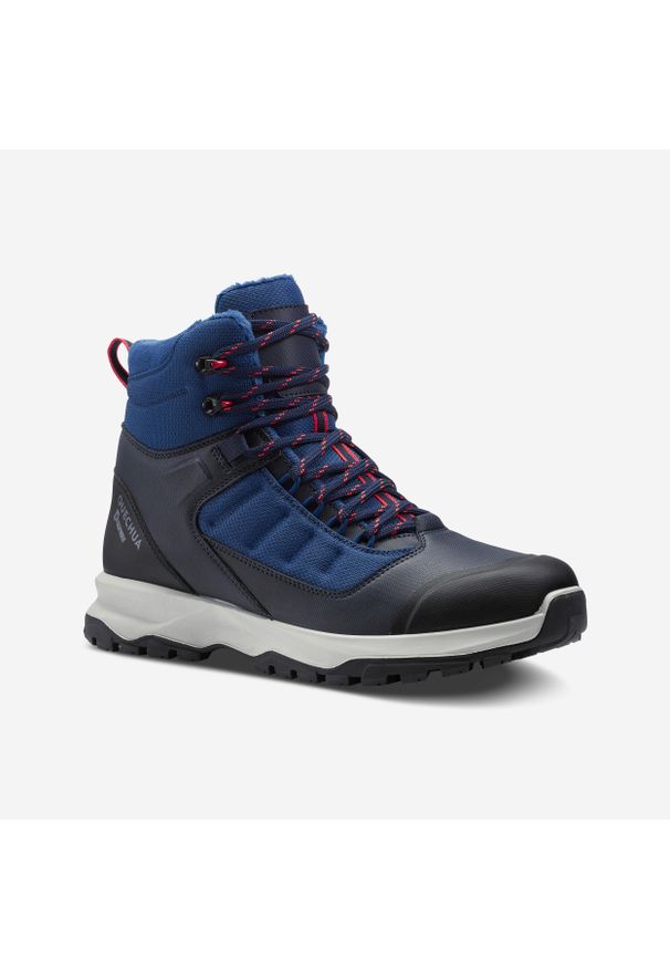 quechua - Buty turystyczne męskie Quechua SH500 mountain Mid wodoodporne. Kolor: czerwony, niebieski, wielokolorowy. Materiał: materiał. Szerokość cholewki: normalna. Sezon: zima. Sport: turystyka piesza, wspinaczka