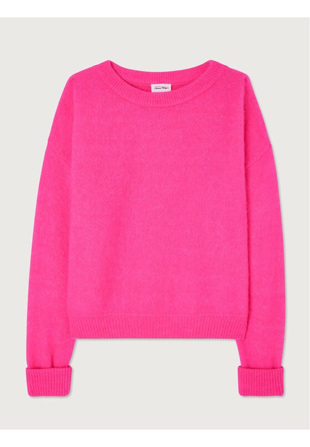 AMERICAN VINTAGE - American Vintage Sweter Vitow VITO18EH23 Różowy Regular Fit. Kolor: różowy. Materiał: wełna. Styl: vintage