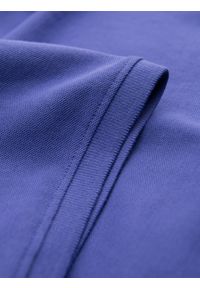 Ombre Clothing - Jednokolorowa koszulka polo męska BASIC z dzianiny pique - fioletowa V12. Okazja: na co dzień. Typ kołnierza: polo. Kolor: fioletowy. Materiał: dzianina. Wzór: haft, aplikacja, jednolity. Styl: sportowy, wizytowy, casual #7