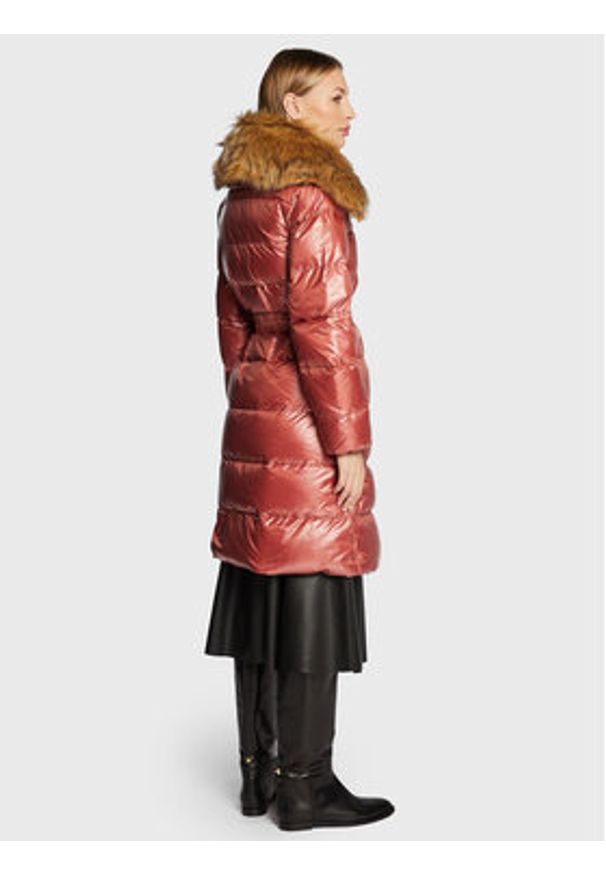 TwinSet - TWINSET Płaszcz zimowy 222TT2211 Różowy Regular Fit. Kolor: różowy. Materiał: syntetyk. Sezon: zima