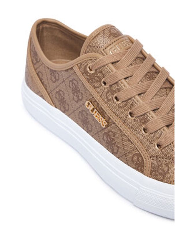 Guess Sneakersy FLTJ10 FAL12 Brązowy jasny. Kolor: brązowy. Materiał: skóra
