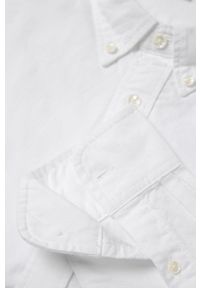 Wrangler - Koszula. Typ kołnierza: button down. Kolor: biały. Materiał: tkanina #2